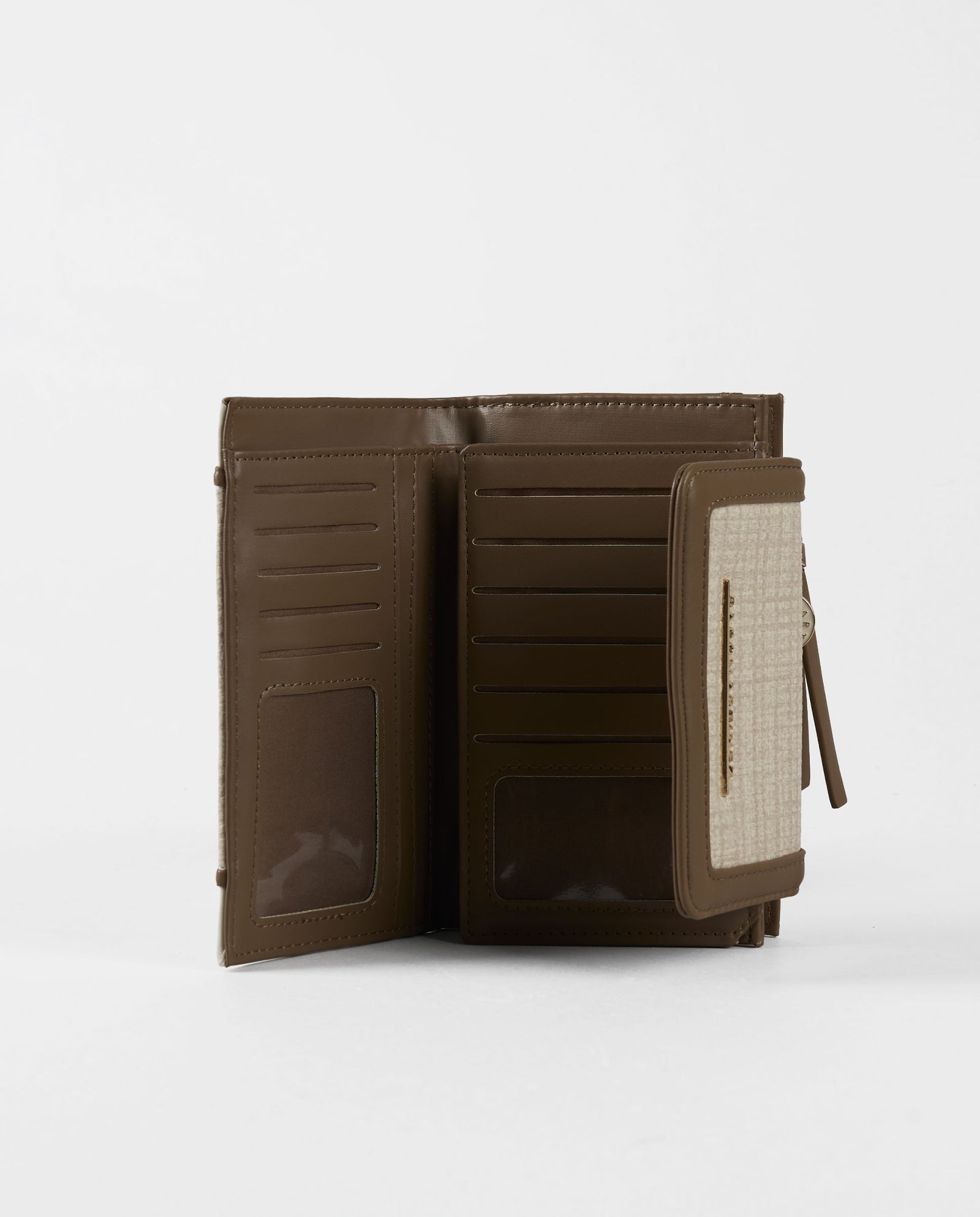 BILLETERA TEXTURA BEIGE MEDIANA