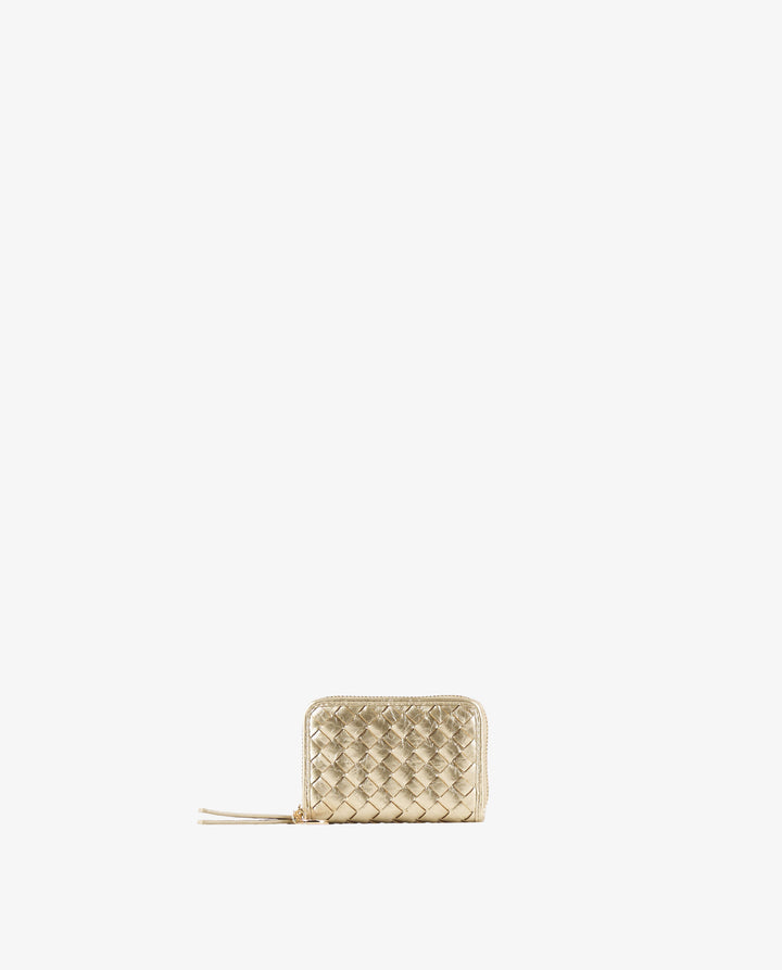 BILLETERA ORO TRENZADO