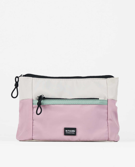 THREE-COLOUR NYLON POUCH