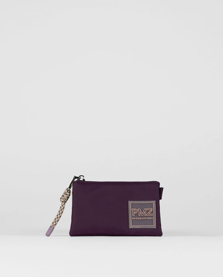 MONEDERO BURDEOS TRIPLE BOLSILLO