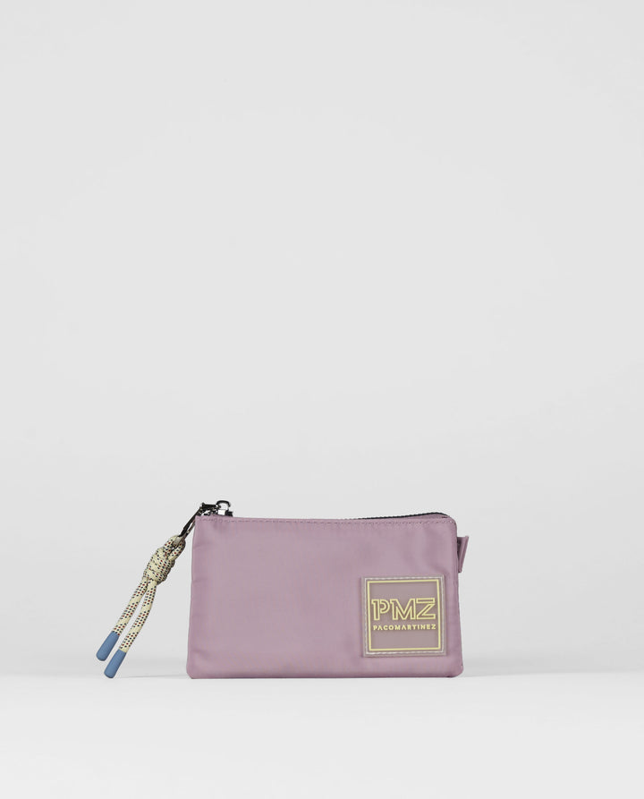 MONEDERO ROSA TRIPLE BOLSILLO