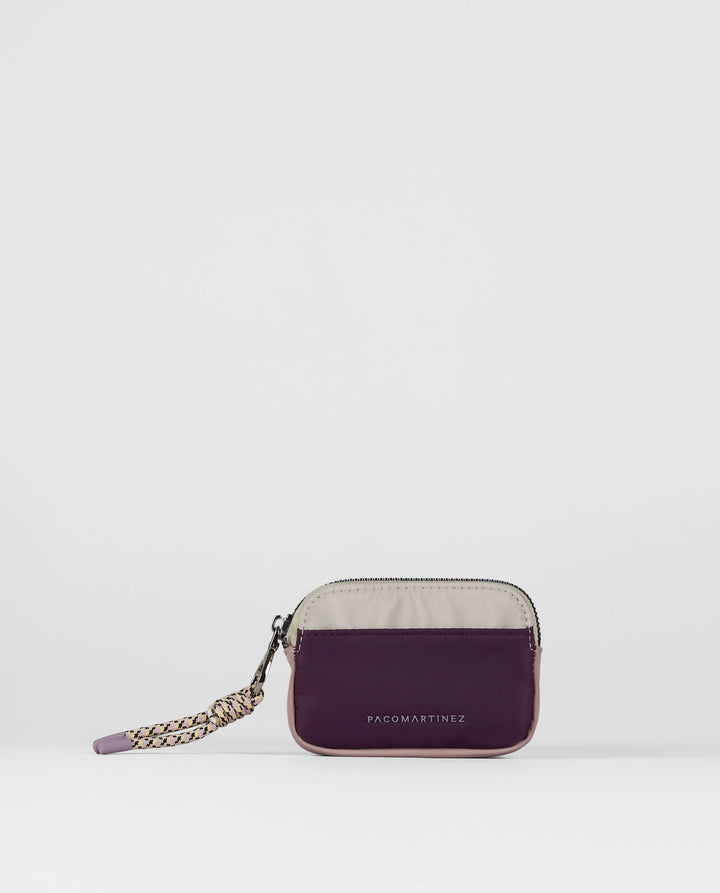 MONEDERO MULTICOLOR BURDEOS