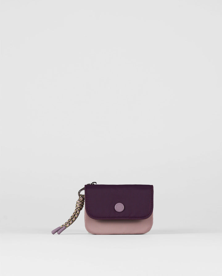 MONEDERO DOBLE MULTICOLOR BURDEOS