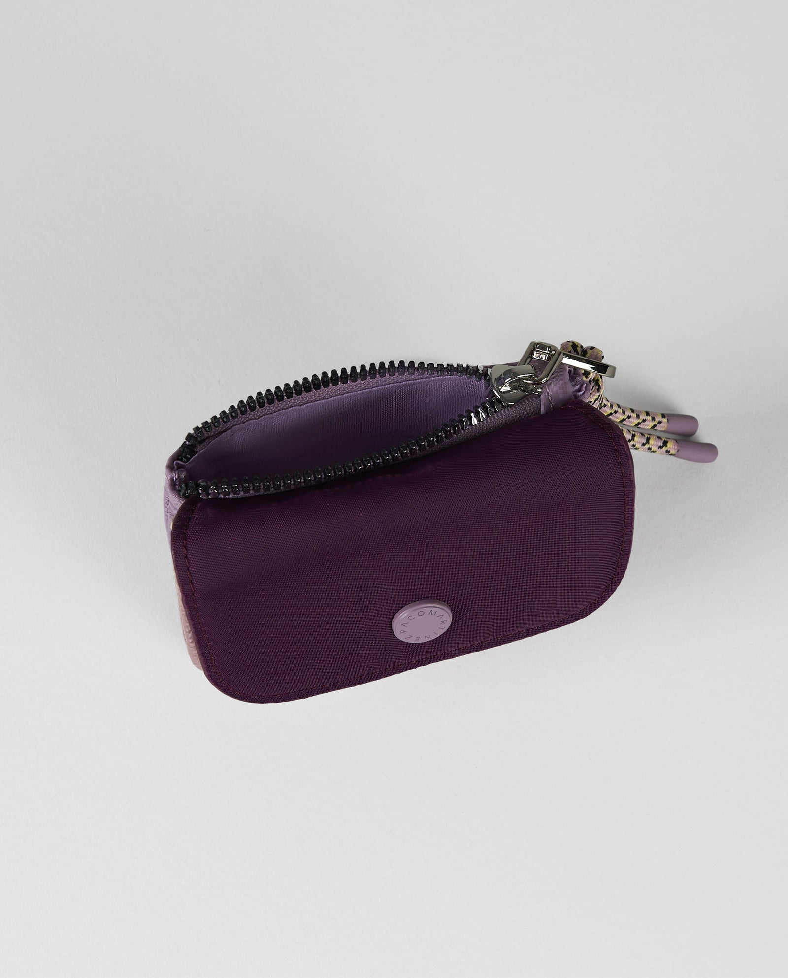 MONEDERO DOBLE MULTICOLOR BURDEOS