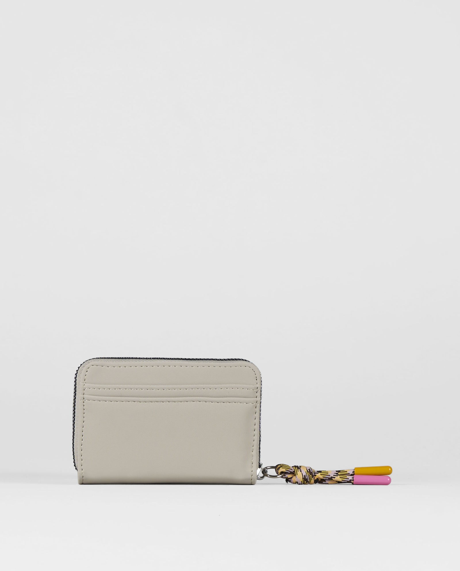MONEDERO BEIGE LOGO COLORES