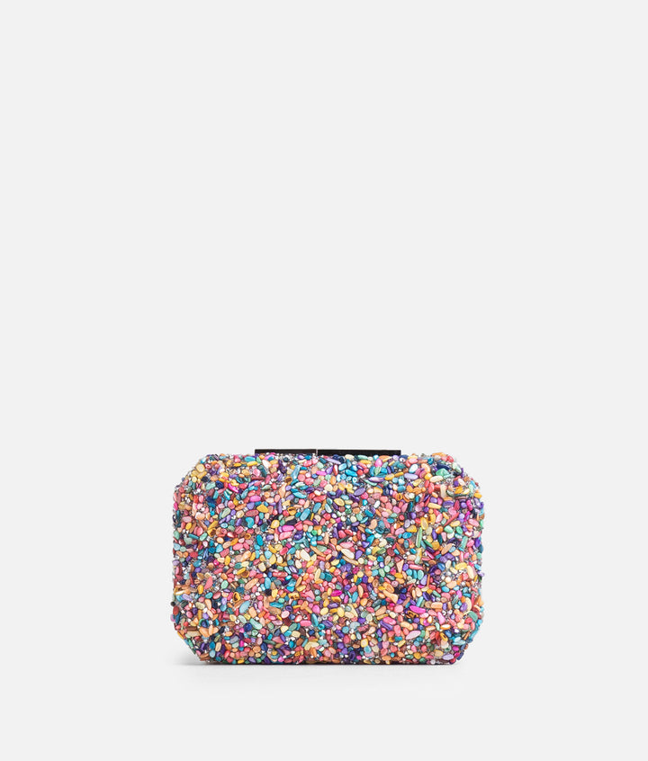 BOLSO CLUTCH PEDRERIA MULTICOLOR