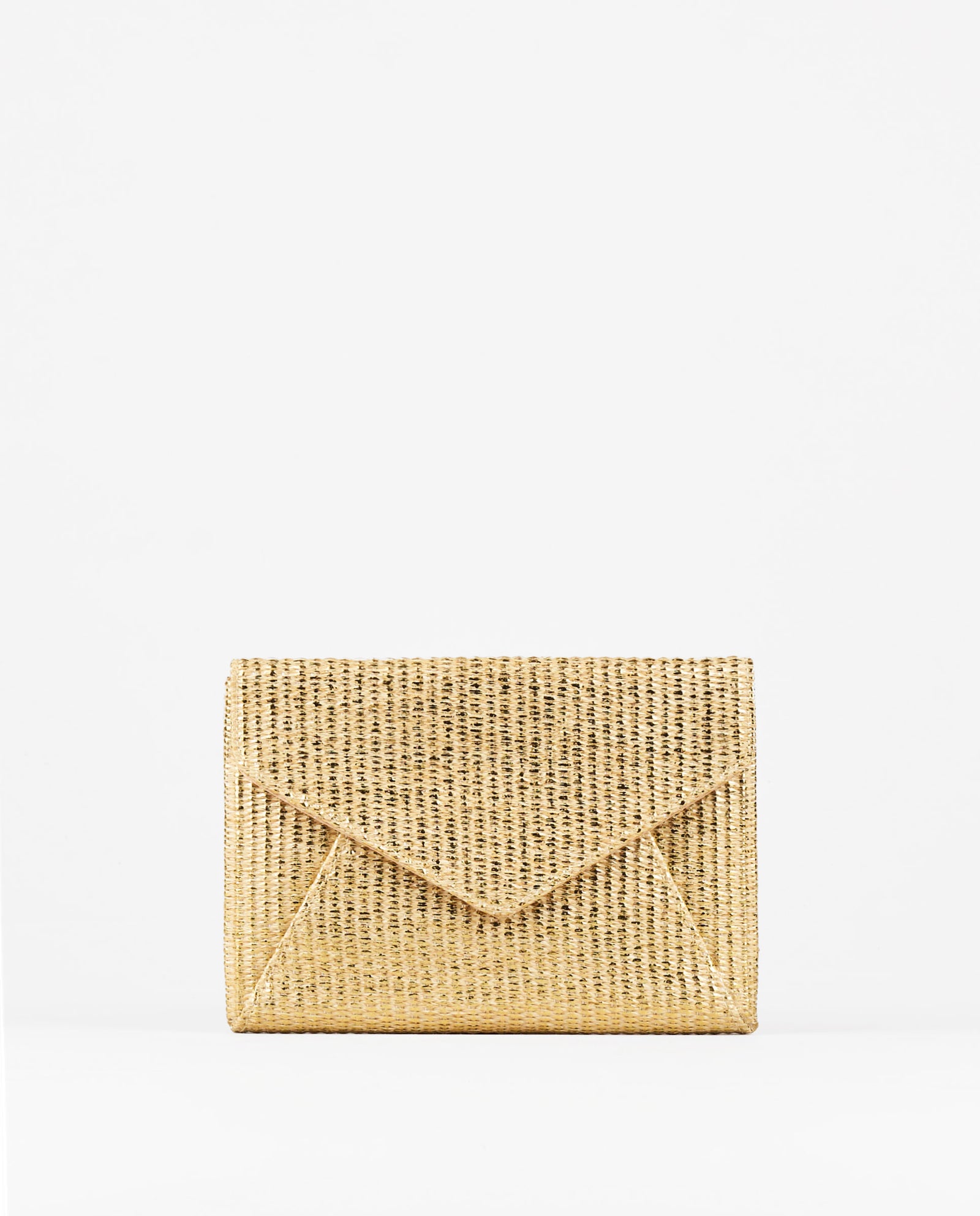 BOLSO SOBRE RAFIA DORADO