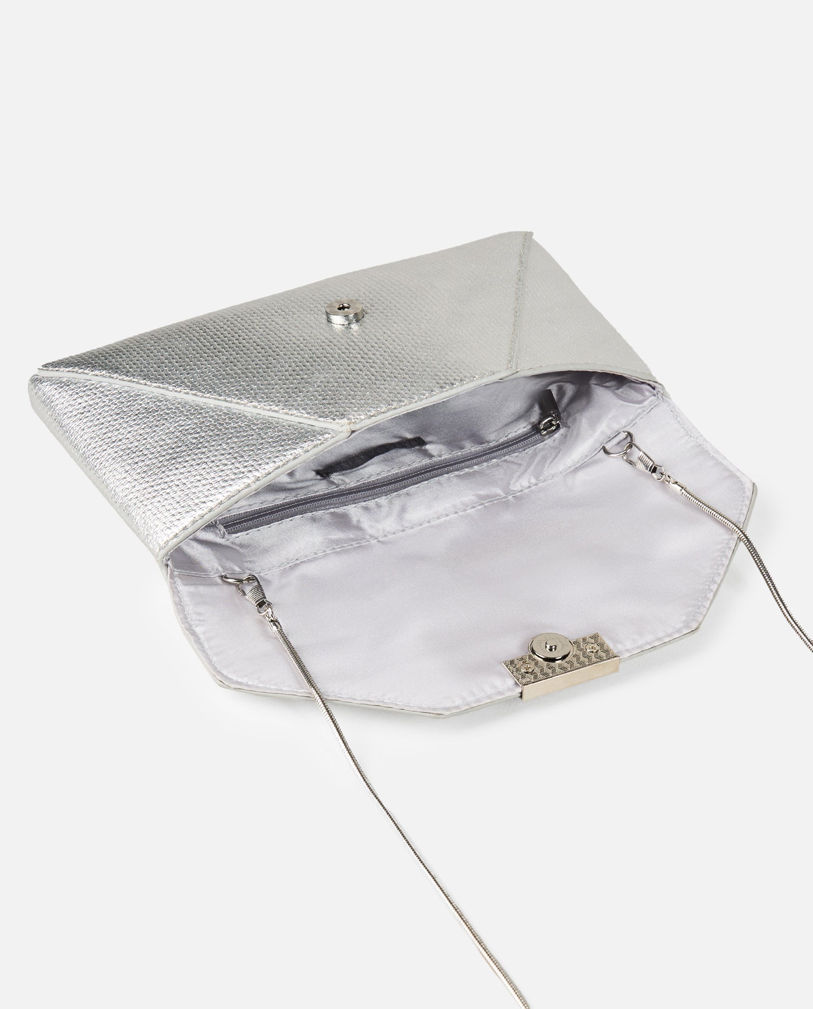 BOLSO SOBRE METALIZADO PLATA