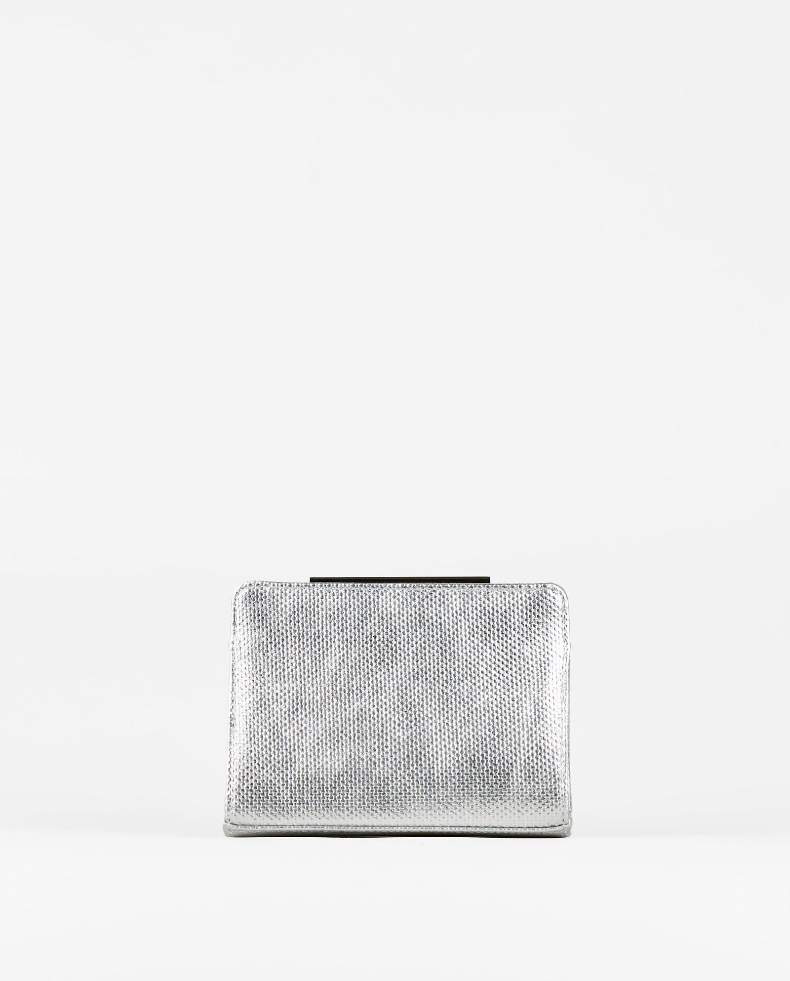 BOLSO CLUTCH METALIZADO PLATA
