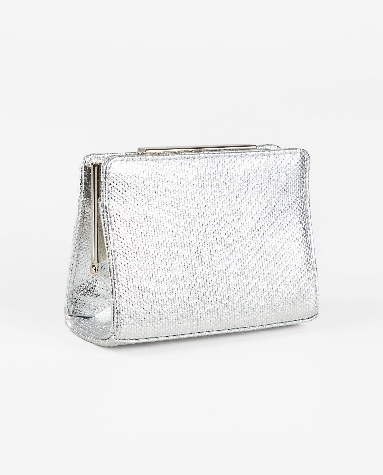 BOLSO CLUTCH METALIZADO PLATA