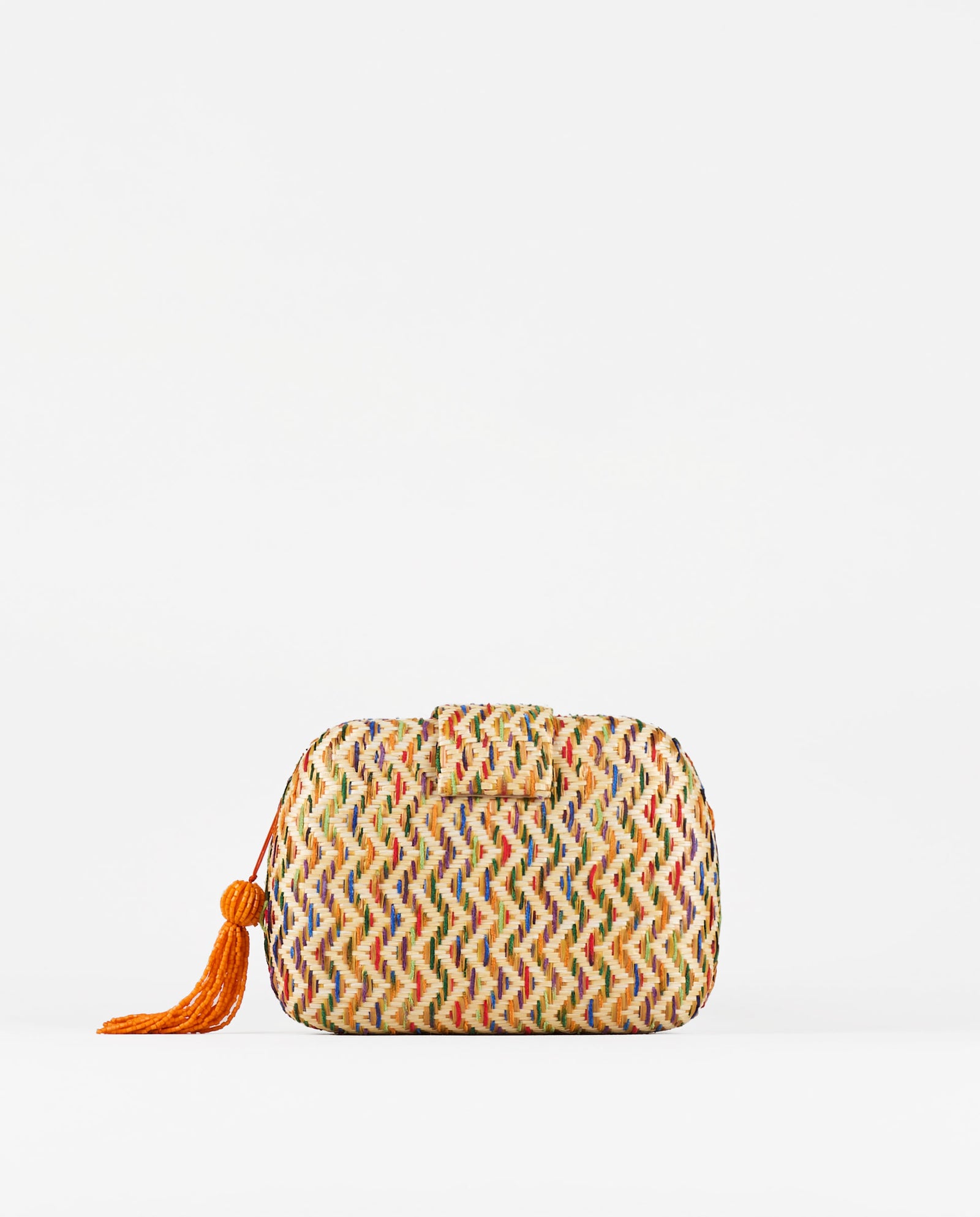 BOLSO CLUTCH RAFIA MULTICOLOR
