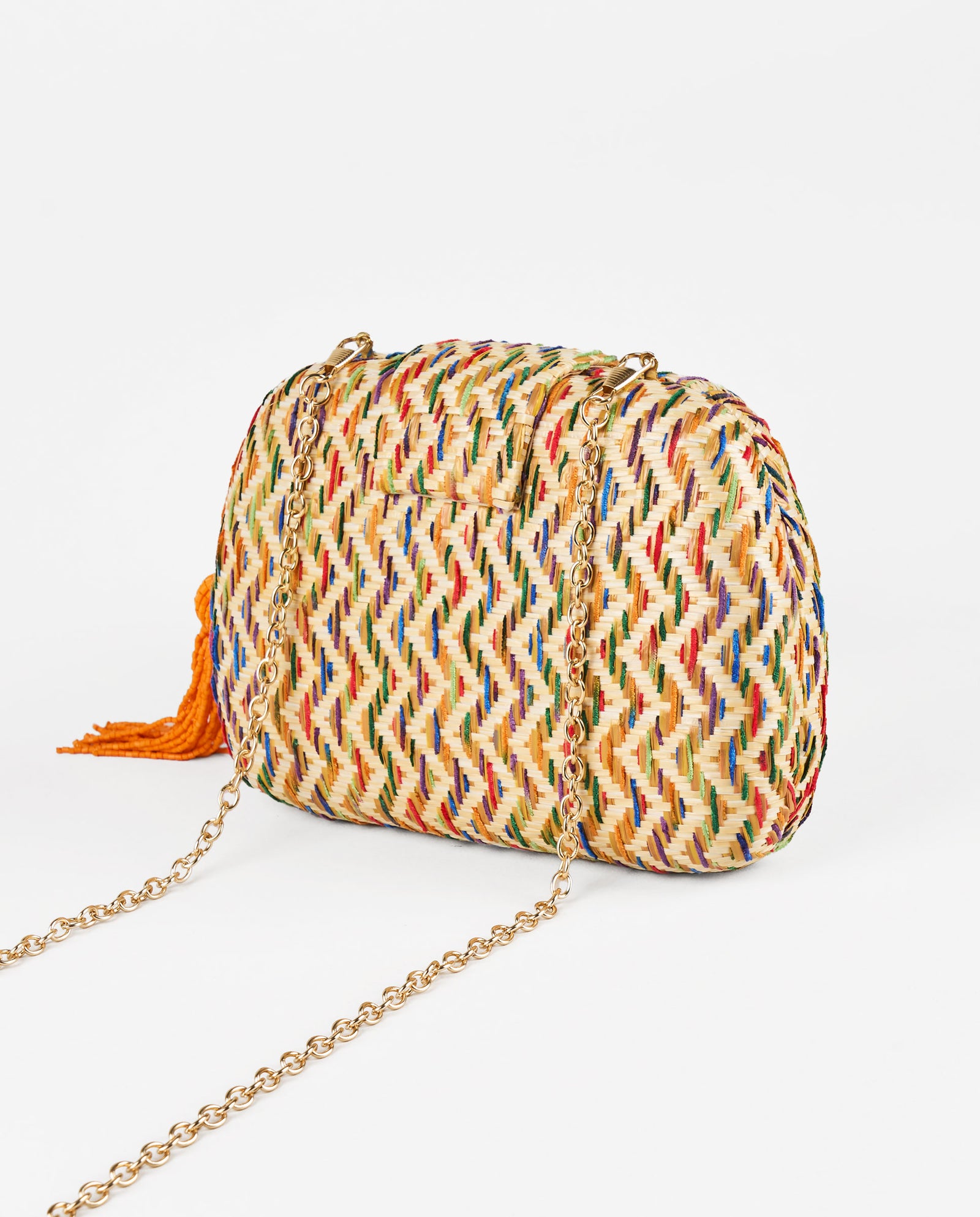 BOLSO CLUTCH RAFIA MULTICOLOR