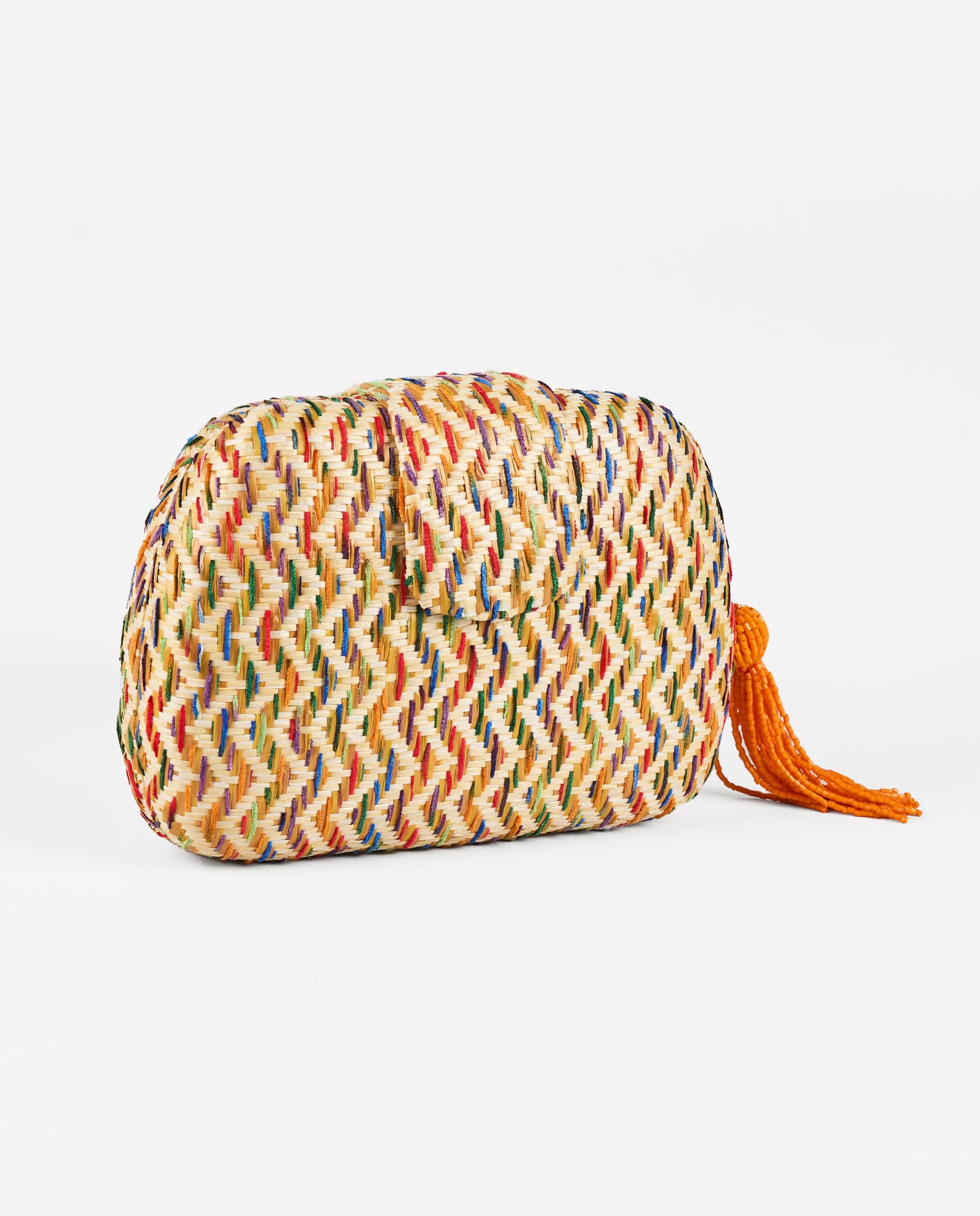 BOLSO CLUTCH RAFIA MULTICOLOR