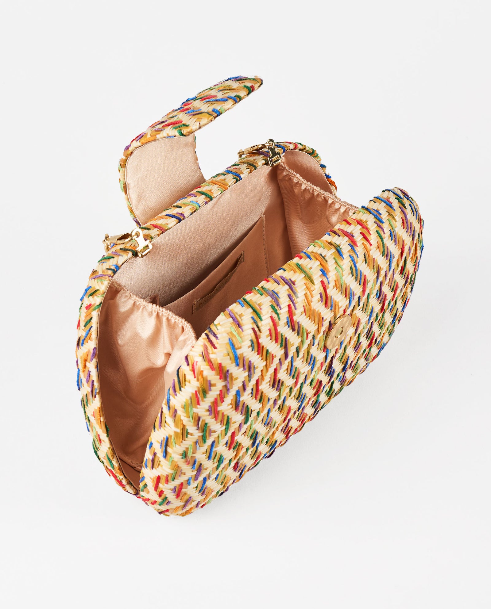 BOLSO CLUTCH RAFIA MULTICOLOR