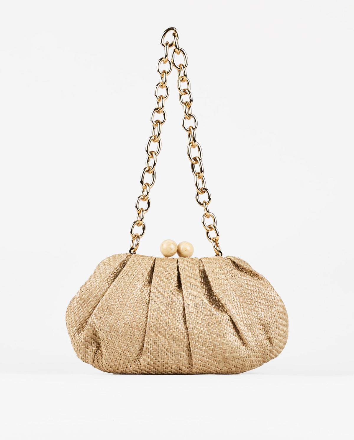 CHAIN RAFFIA HANDBAG