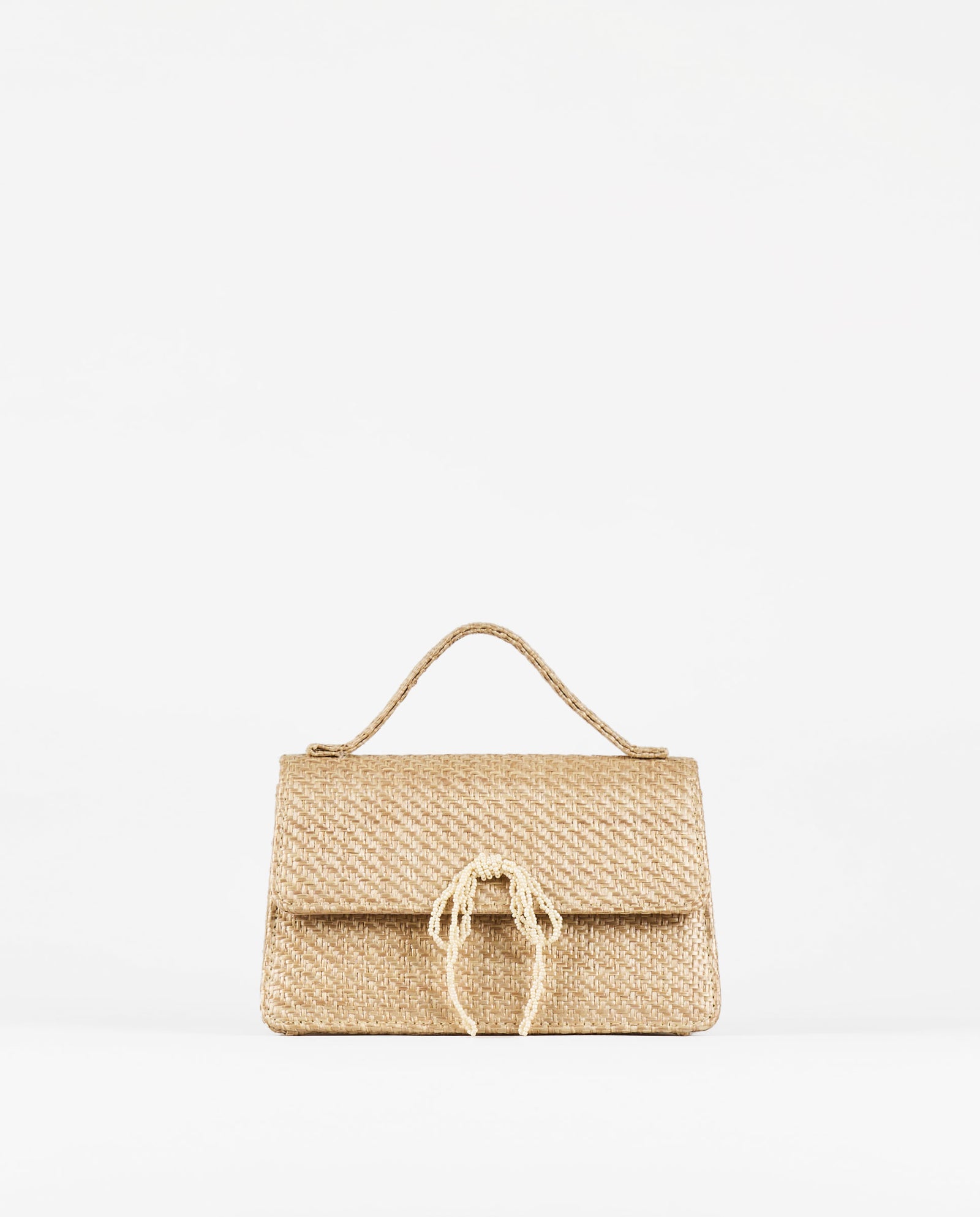 BOLSO DE MANO RAFIA LAZO