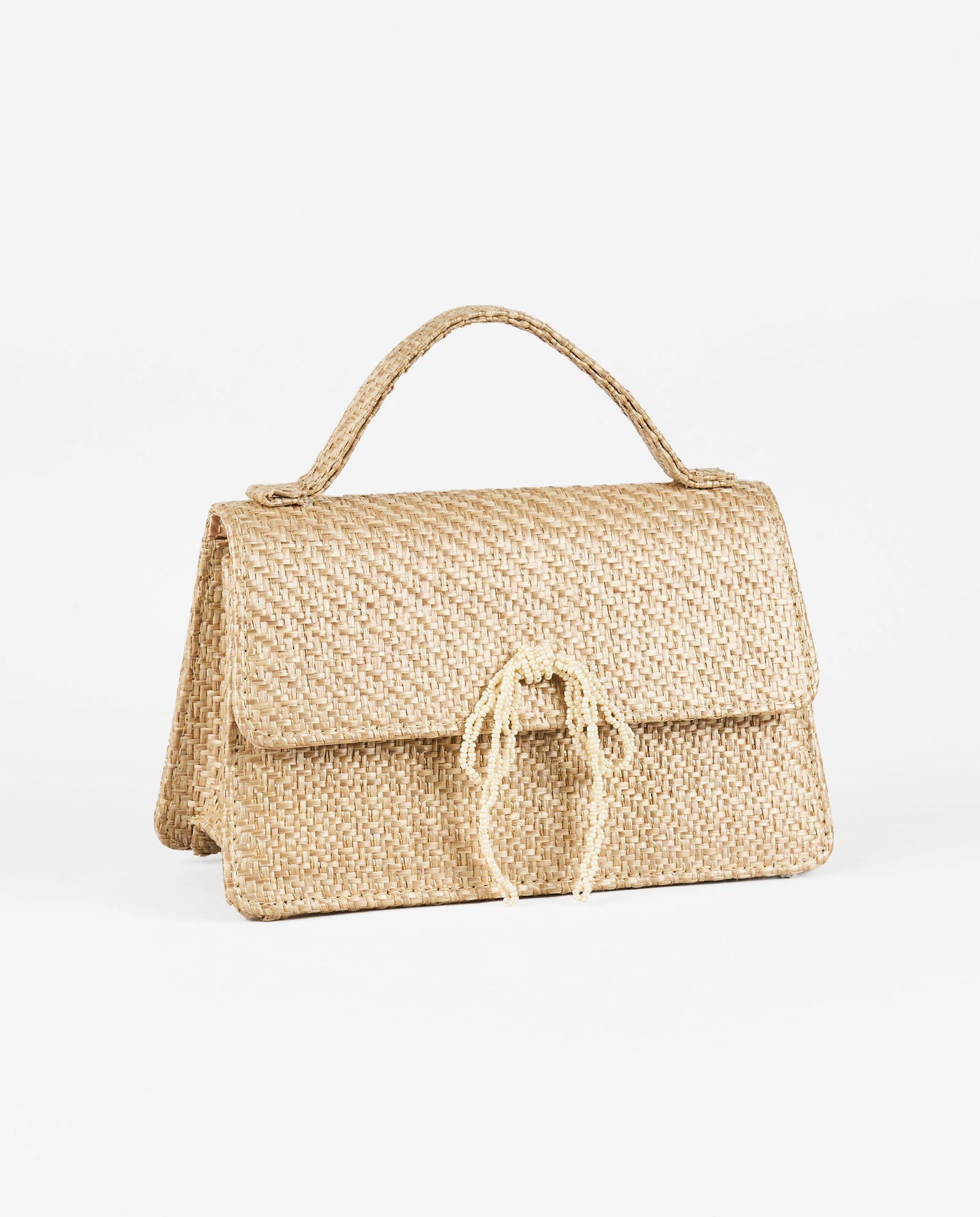 BOLSO DE MANO RAFIA LAZO