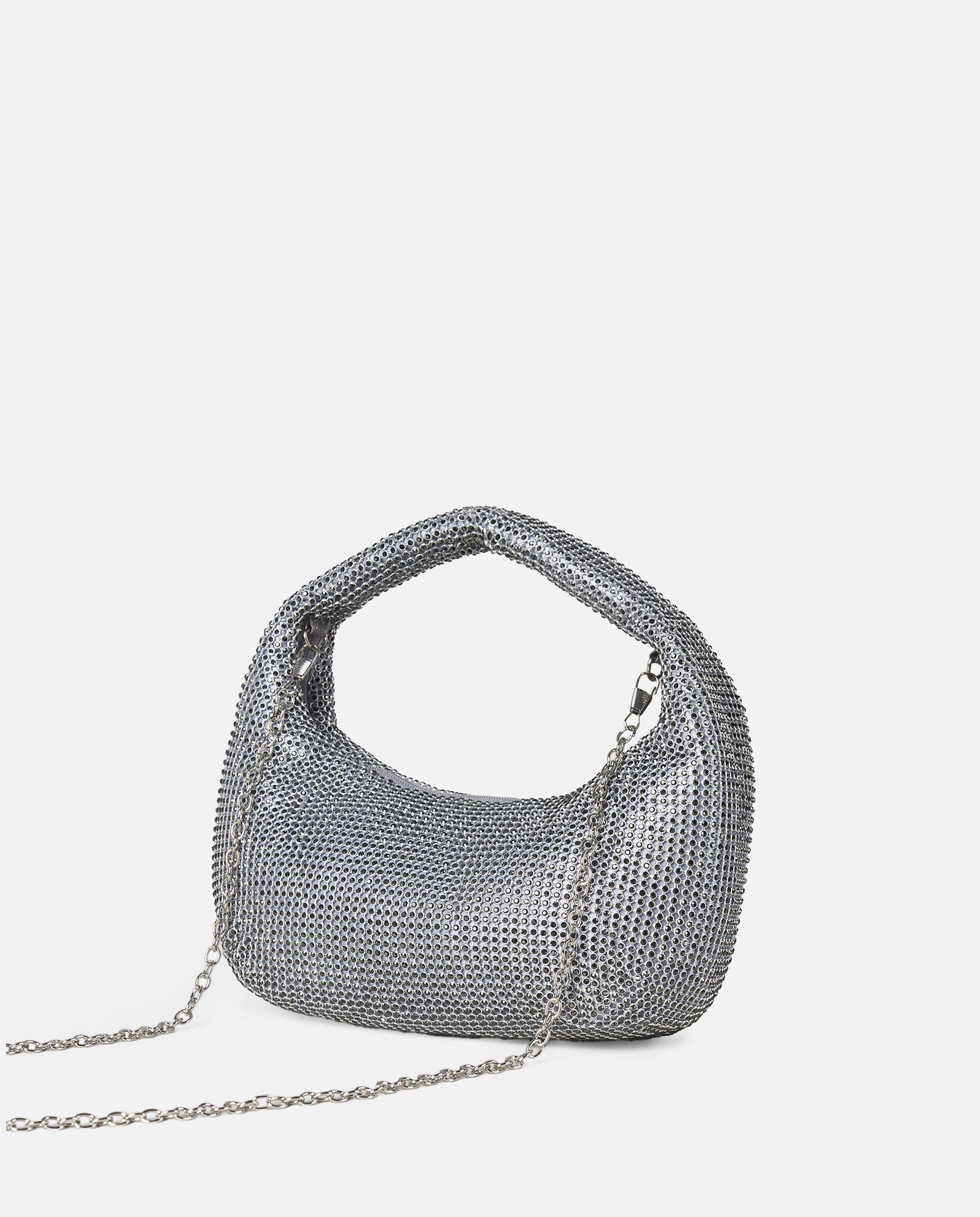 BOLSO STRASS PLATA