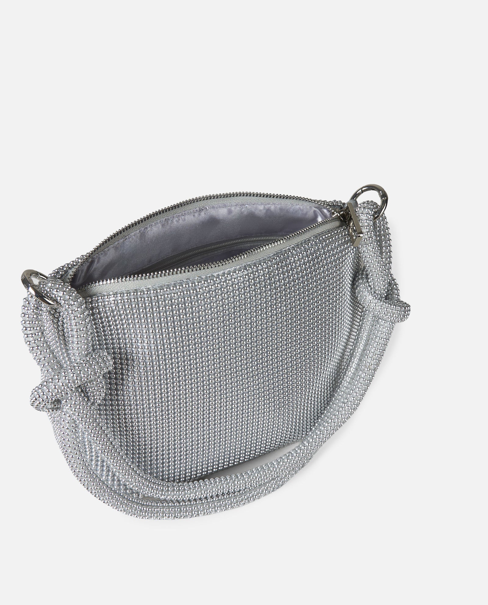 BOLSO MALLA PLATA