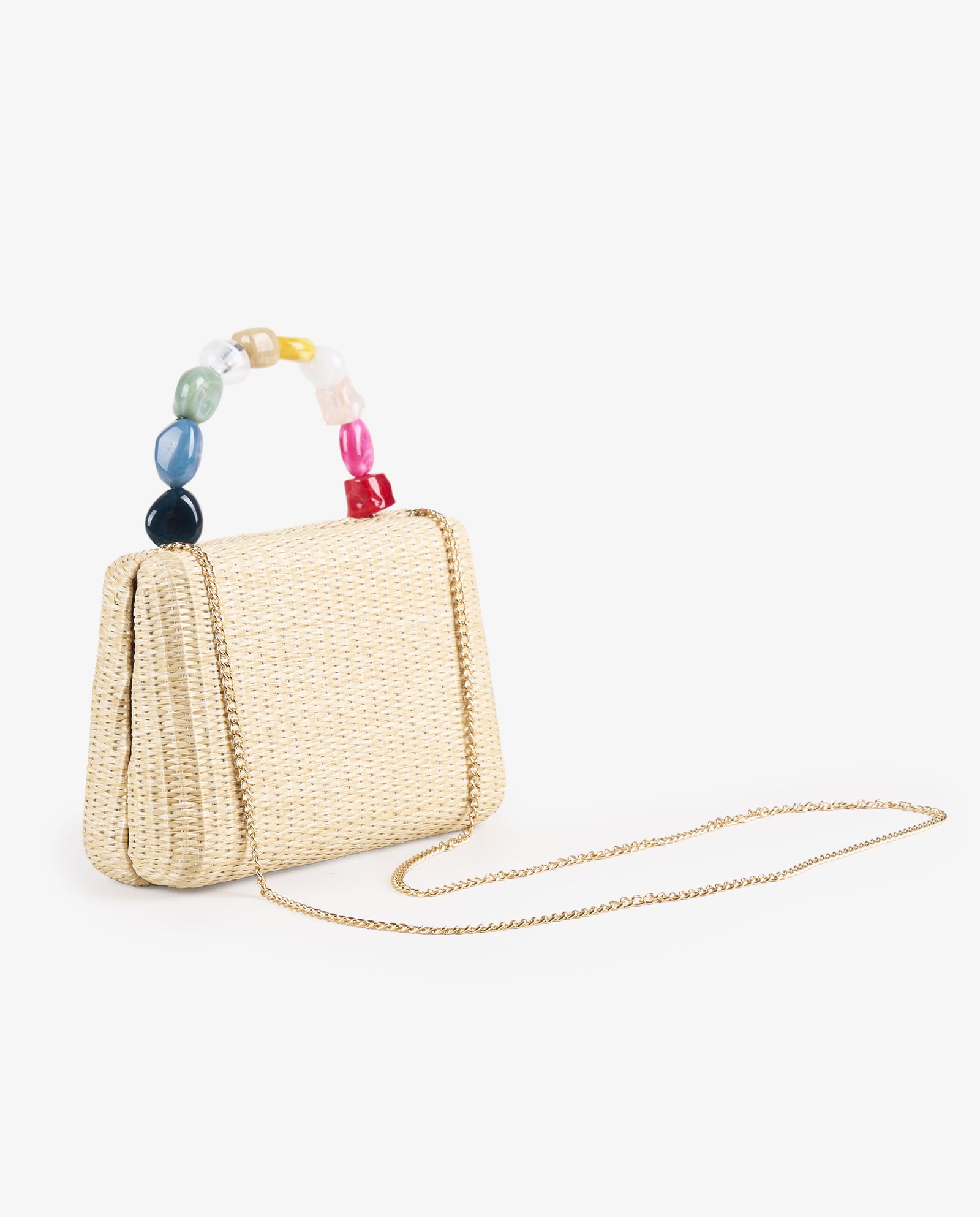 CLUTCH RAFIA PIEDRAS