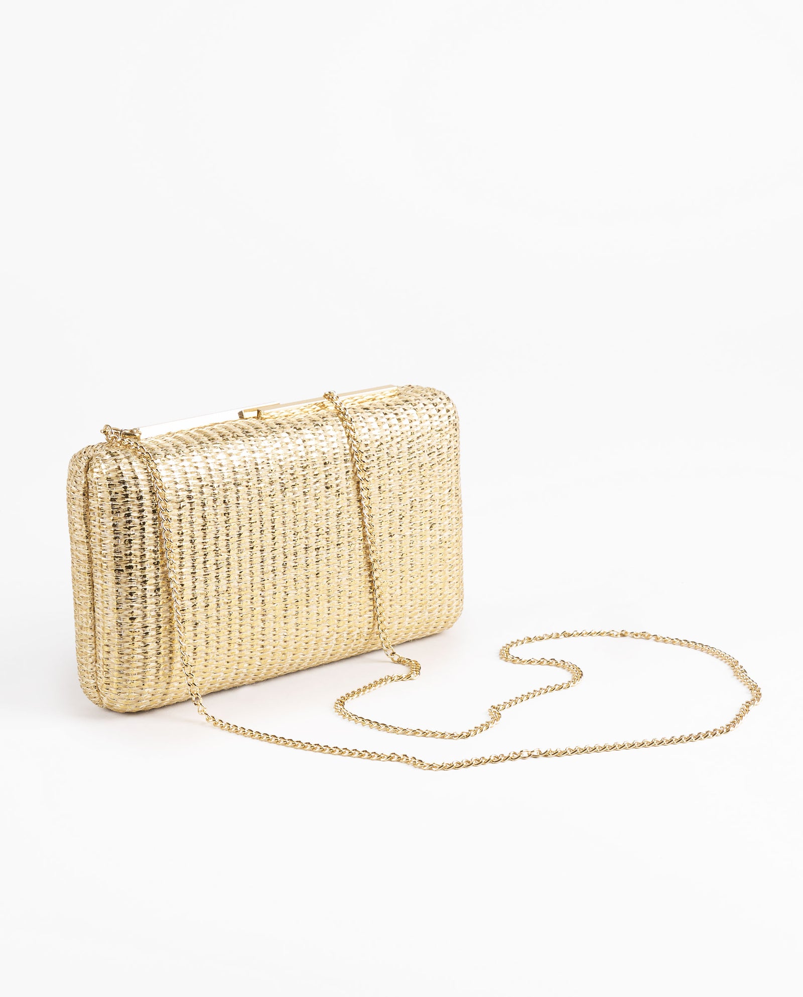 CLUTCH RAFIA ORO