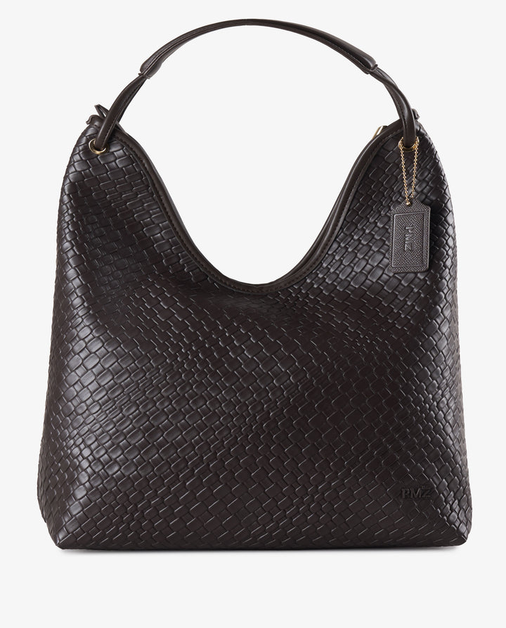 BOLSO HOBO TRENZADO MARRÓN