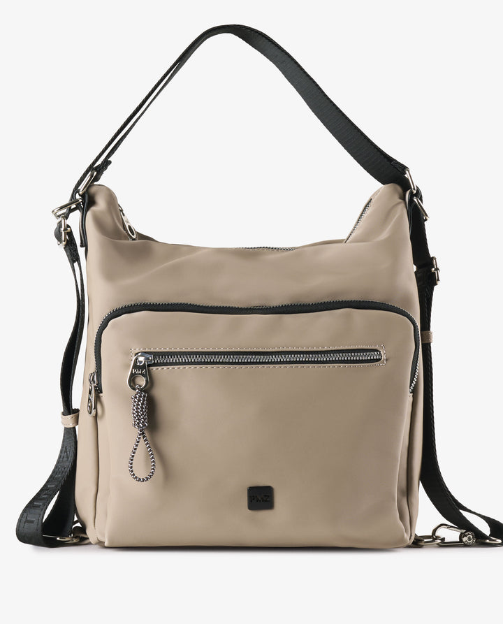 MOCHILA HOMBRO ENGOMADO BEIGE