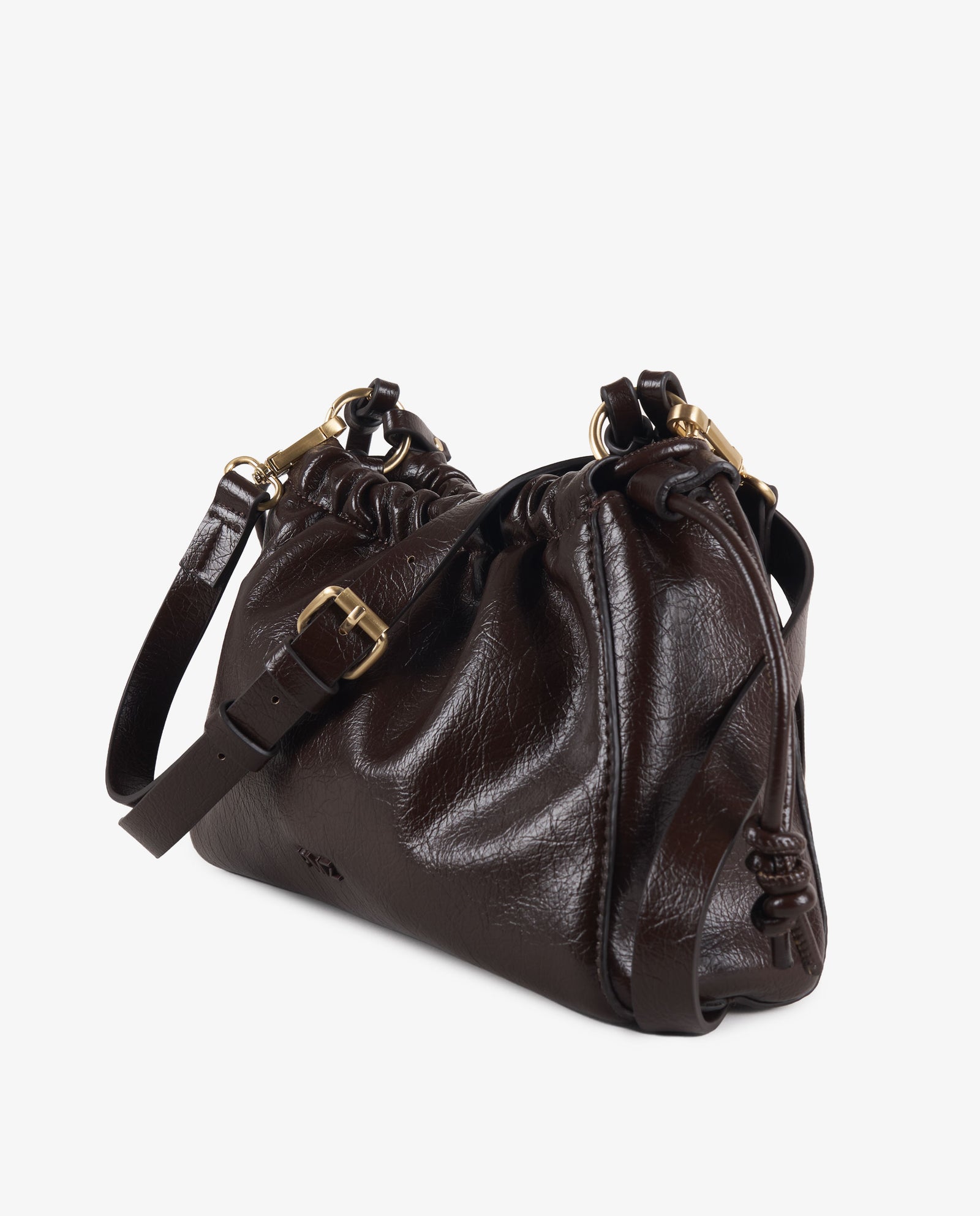 SHOULDER FRUNCIDOS MARRÓN