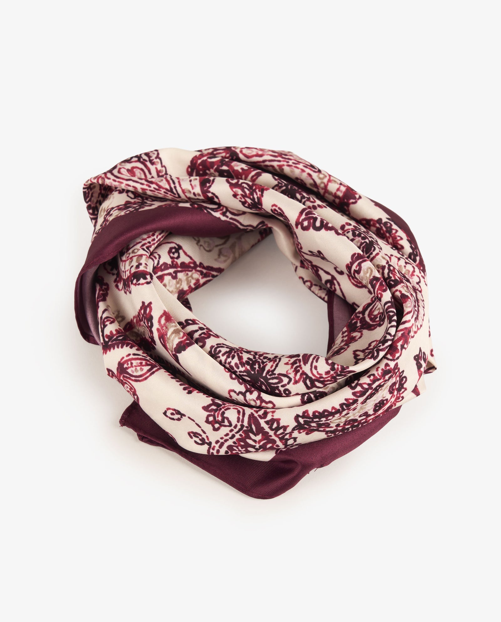 PAÑUELO PAISLEY BURDEOS