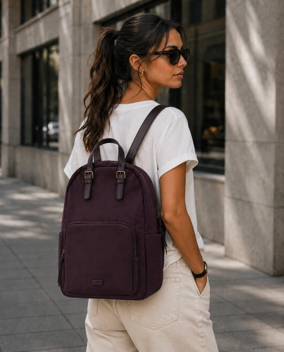 MOCHILA HEBILLAS BURDEOS