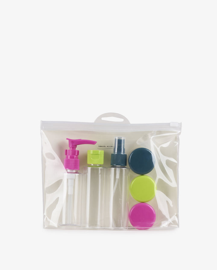 KIT PORTA LÍQUIDOS TRANSPARENTE