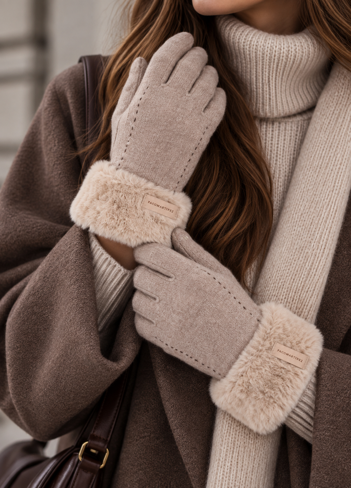 GUANTES PELO BEIGE