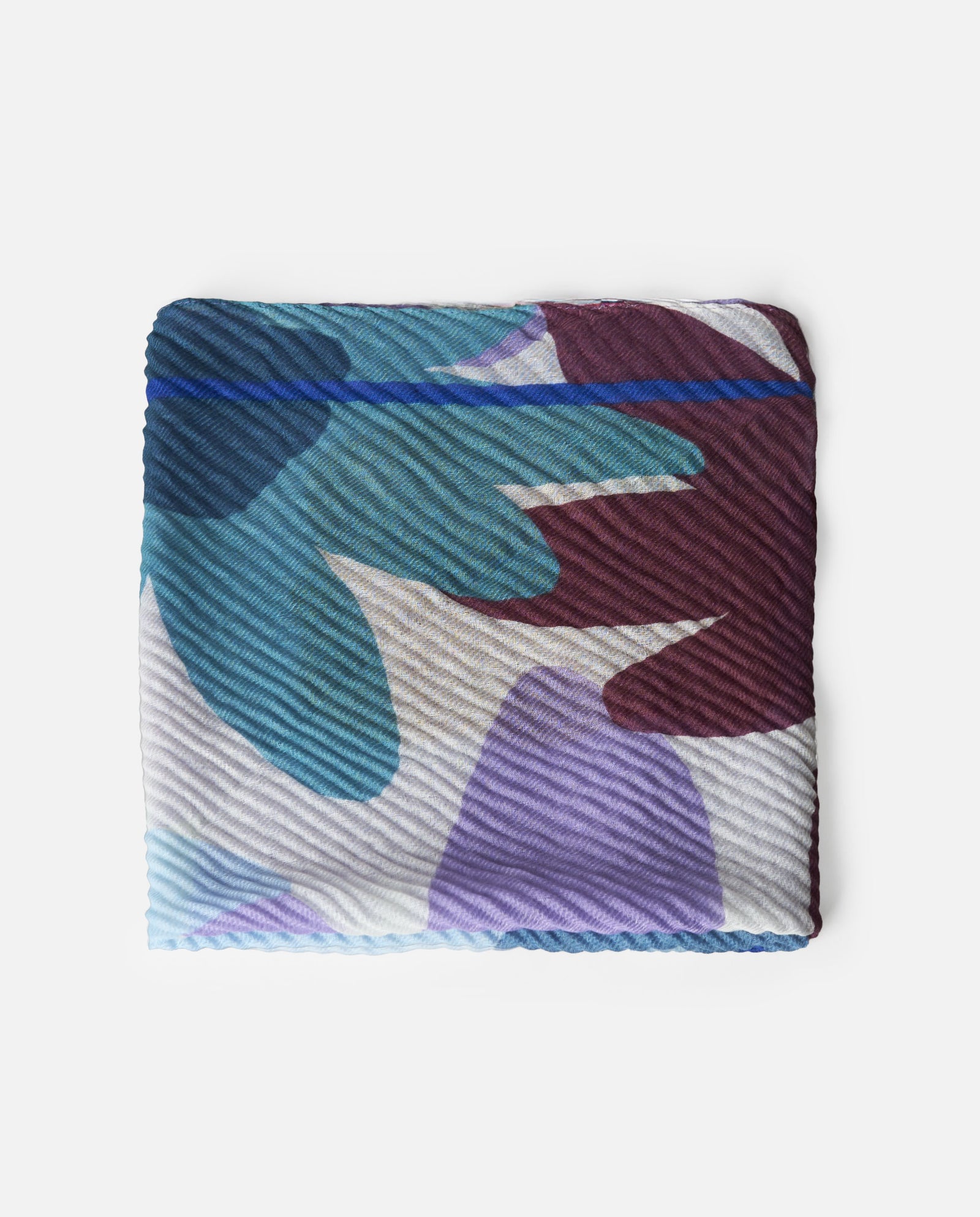 PAÑUELO FLORAL PLISADO