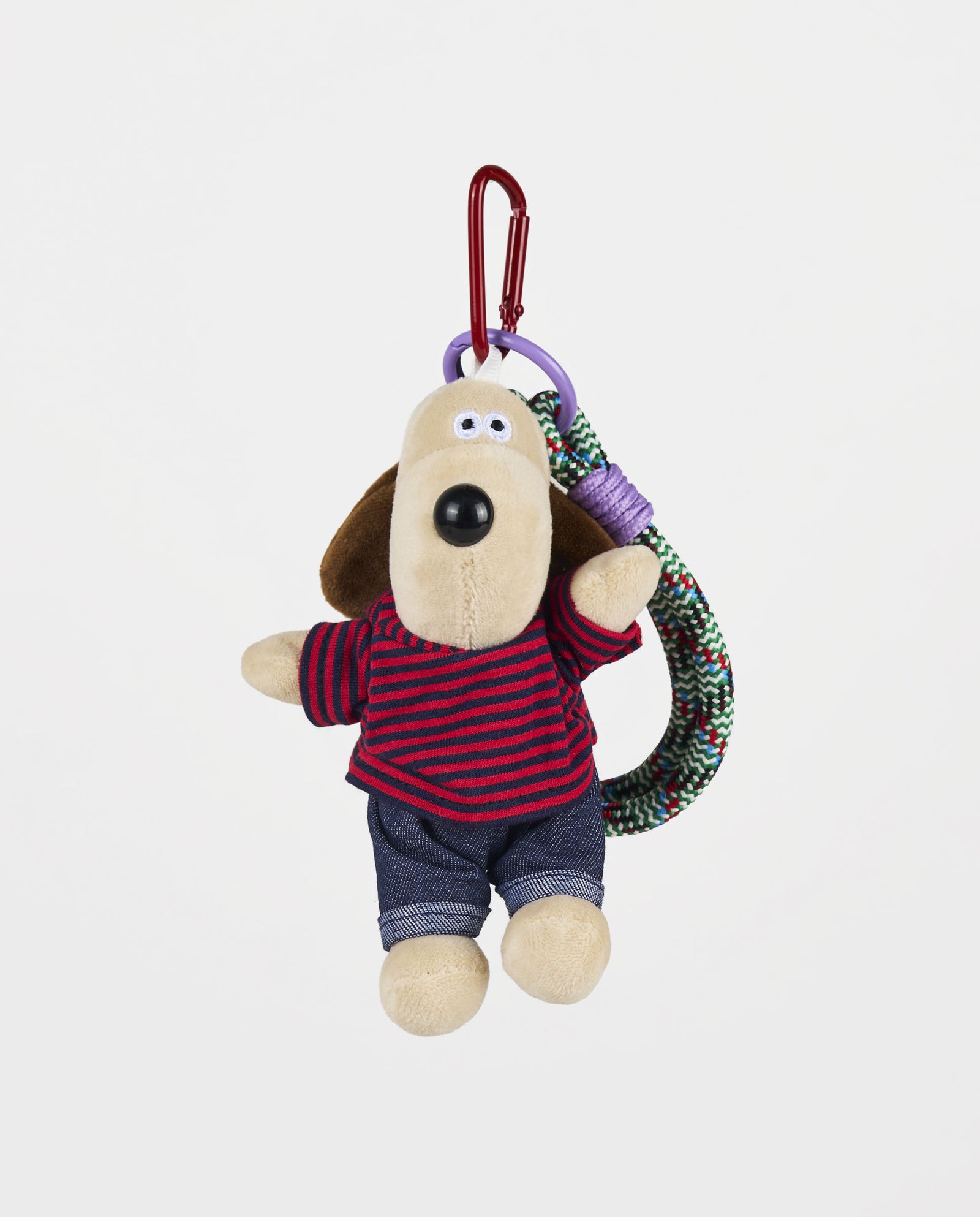LLAVERO PELUCHE PERRO RAYAS