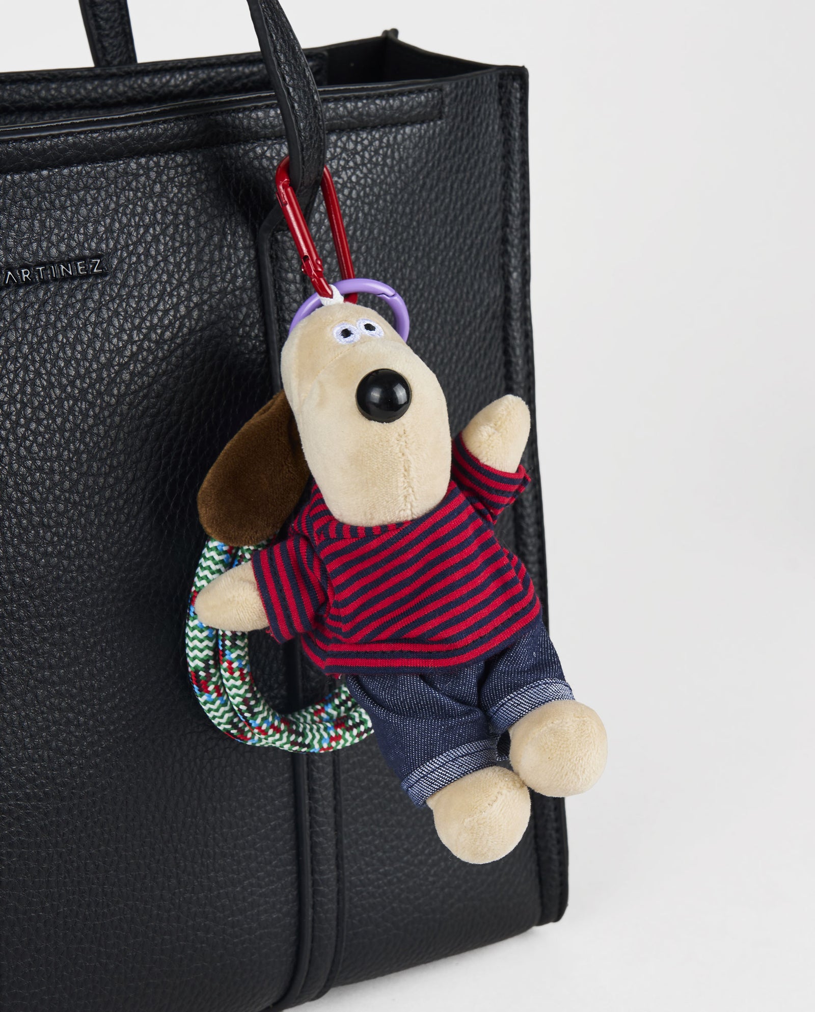LLAVERO PELUCHE PERRO RAYAS