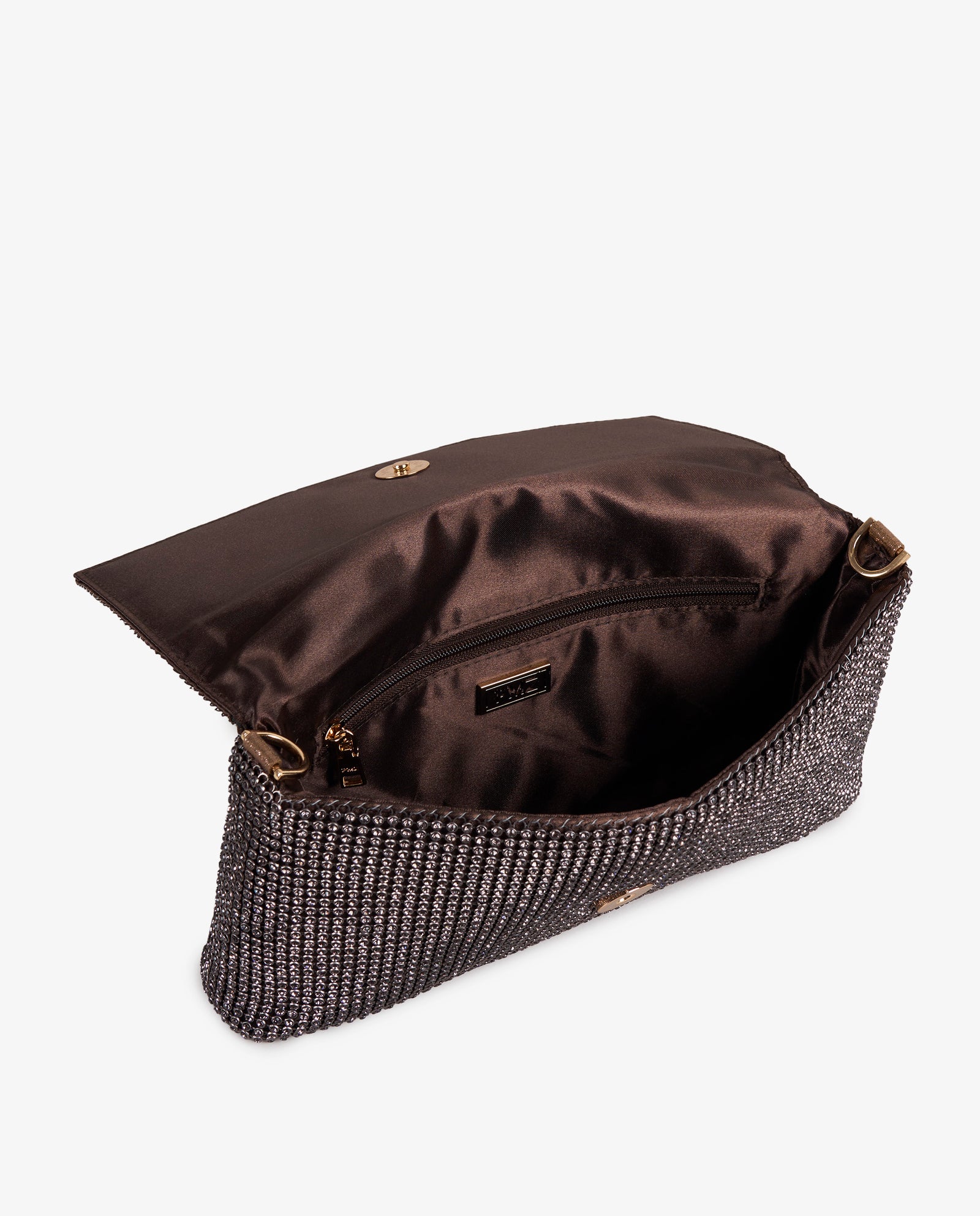 FLAP STRASS MARRÓN