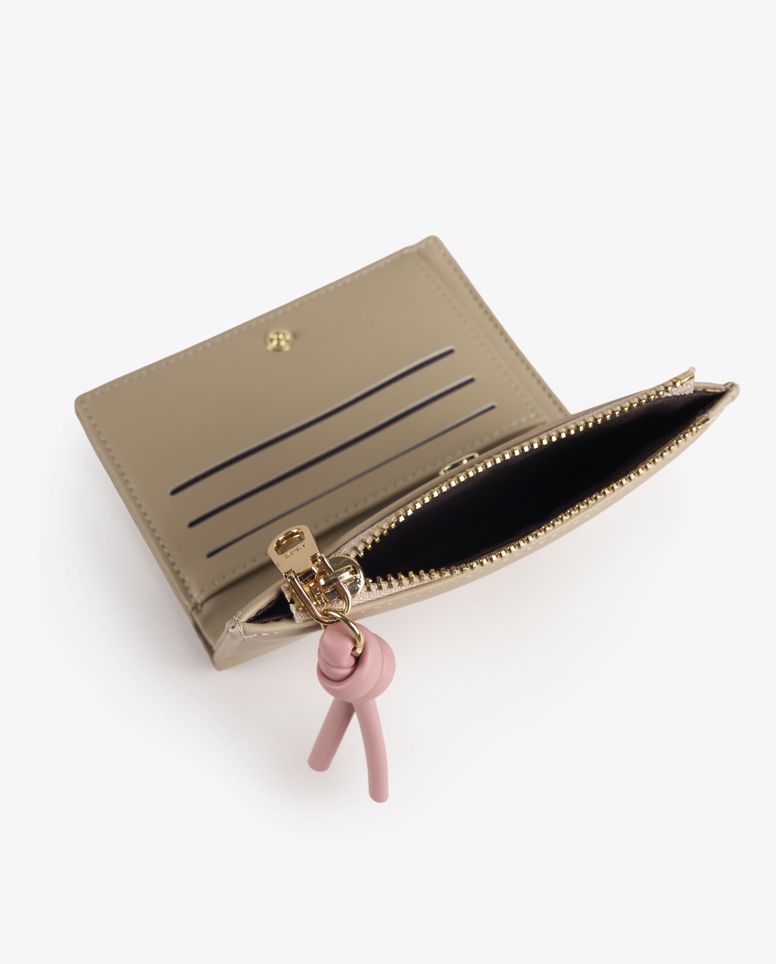BILLETERA NUDO BEIGE