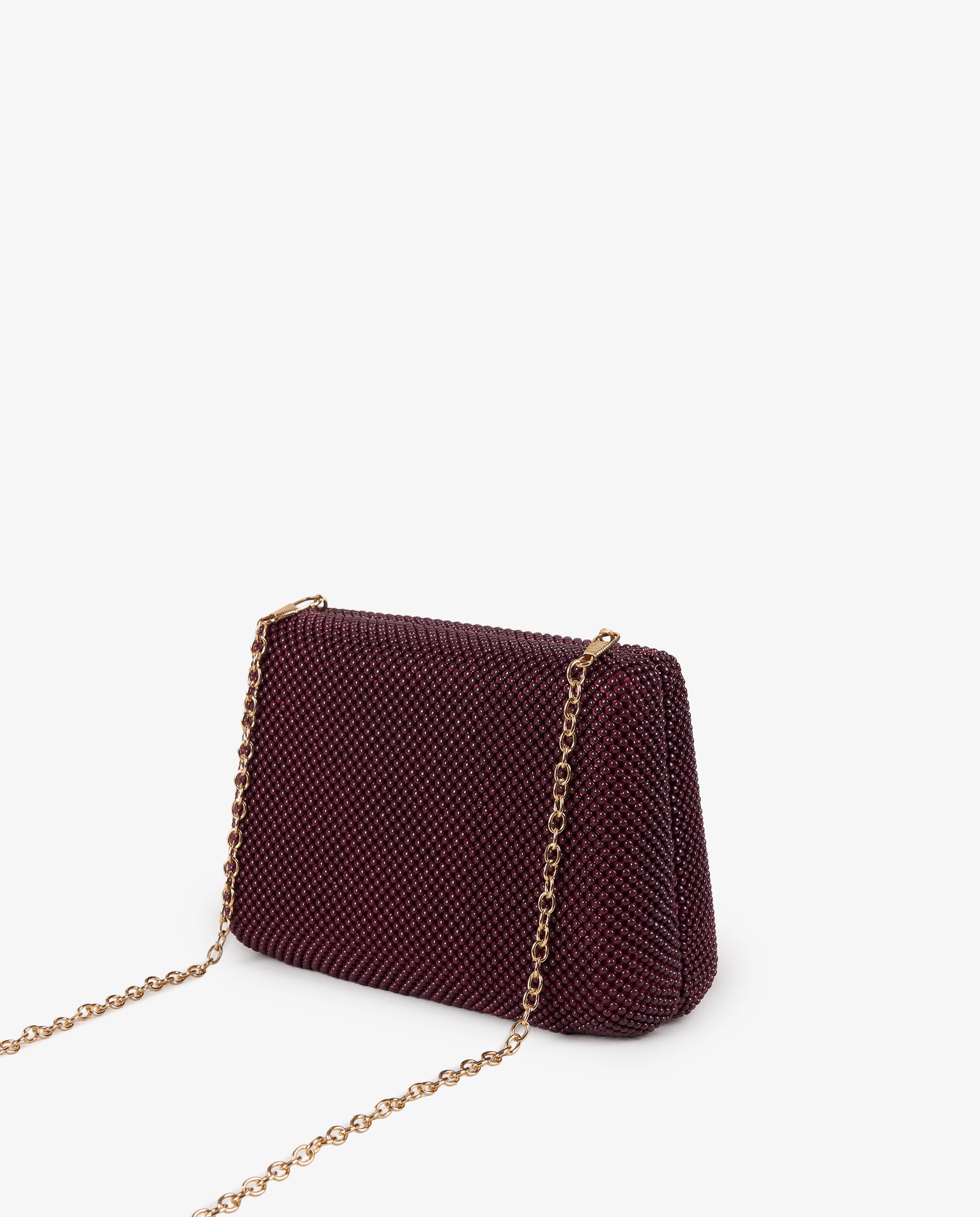 CLUTCH MALLA BURDEOS