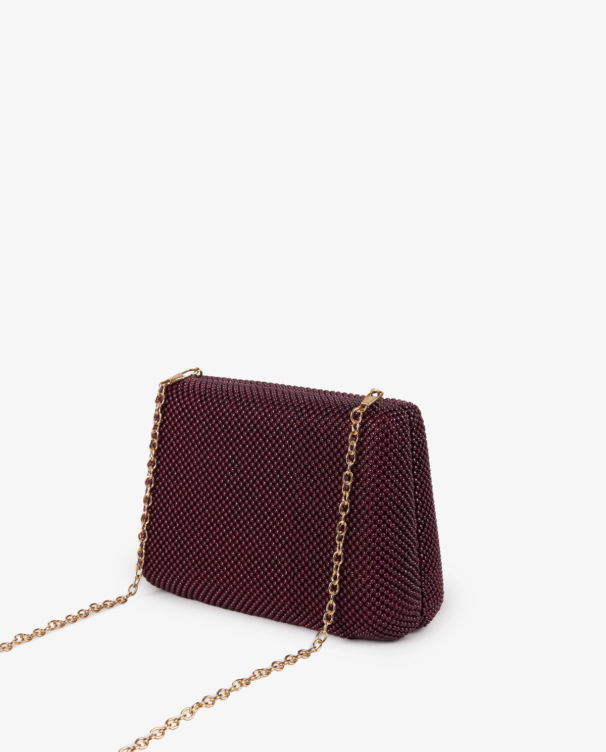 CLUTCH MALLA BURDEOS