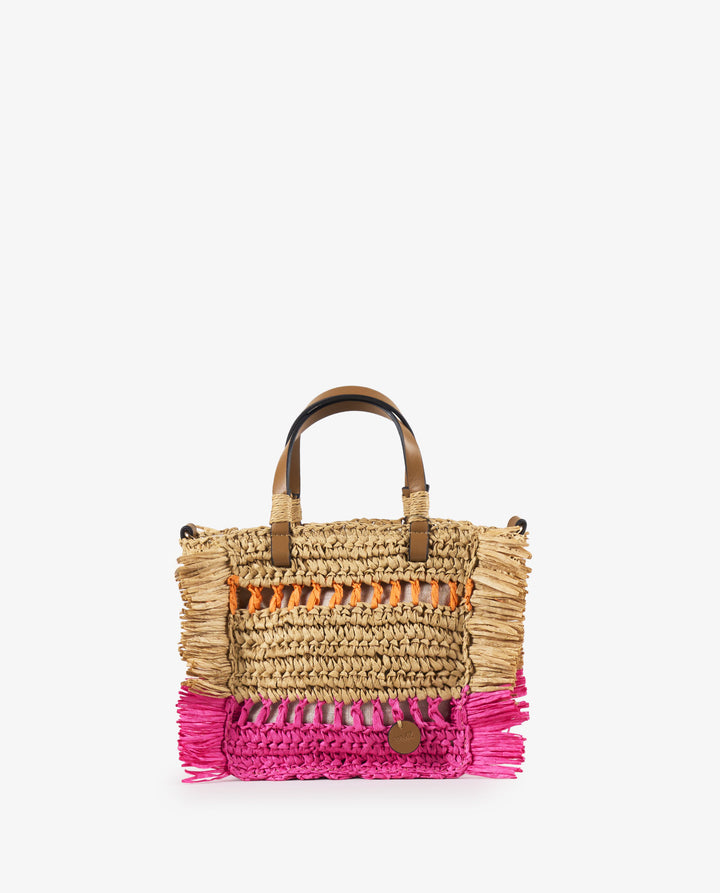 BOLSO RAFIA ROSA