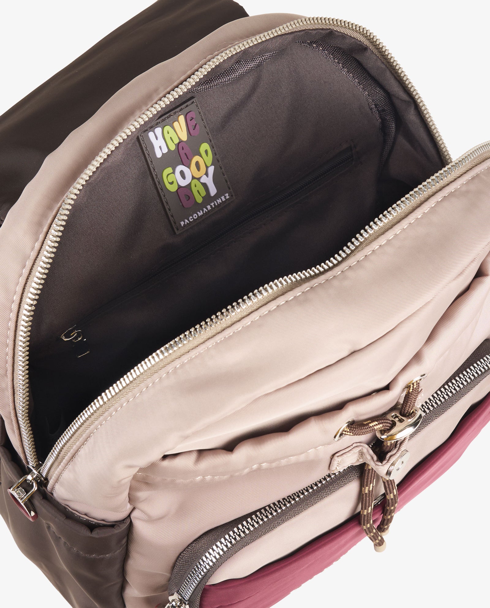 MOCHILA TRICOLOR BEIGE