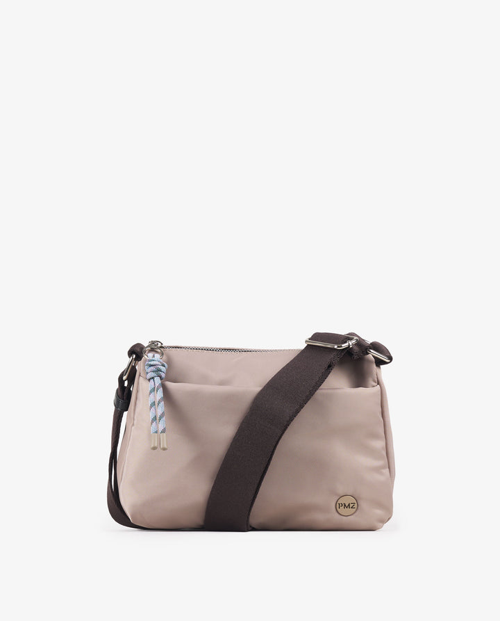 BANDOLERA NYLON BEIGE
