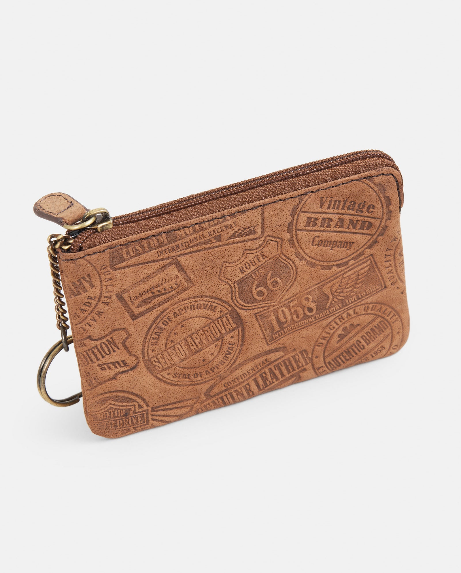 MONEDERO LLAVERO VINTAGE PIEL