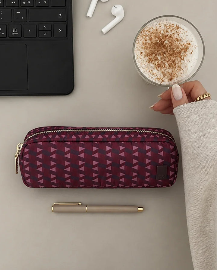 ESTUCHE NYLON PRINT BURDEOS
