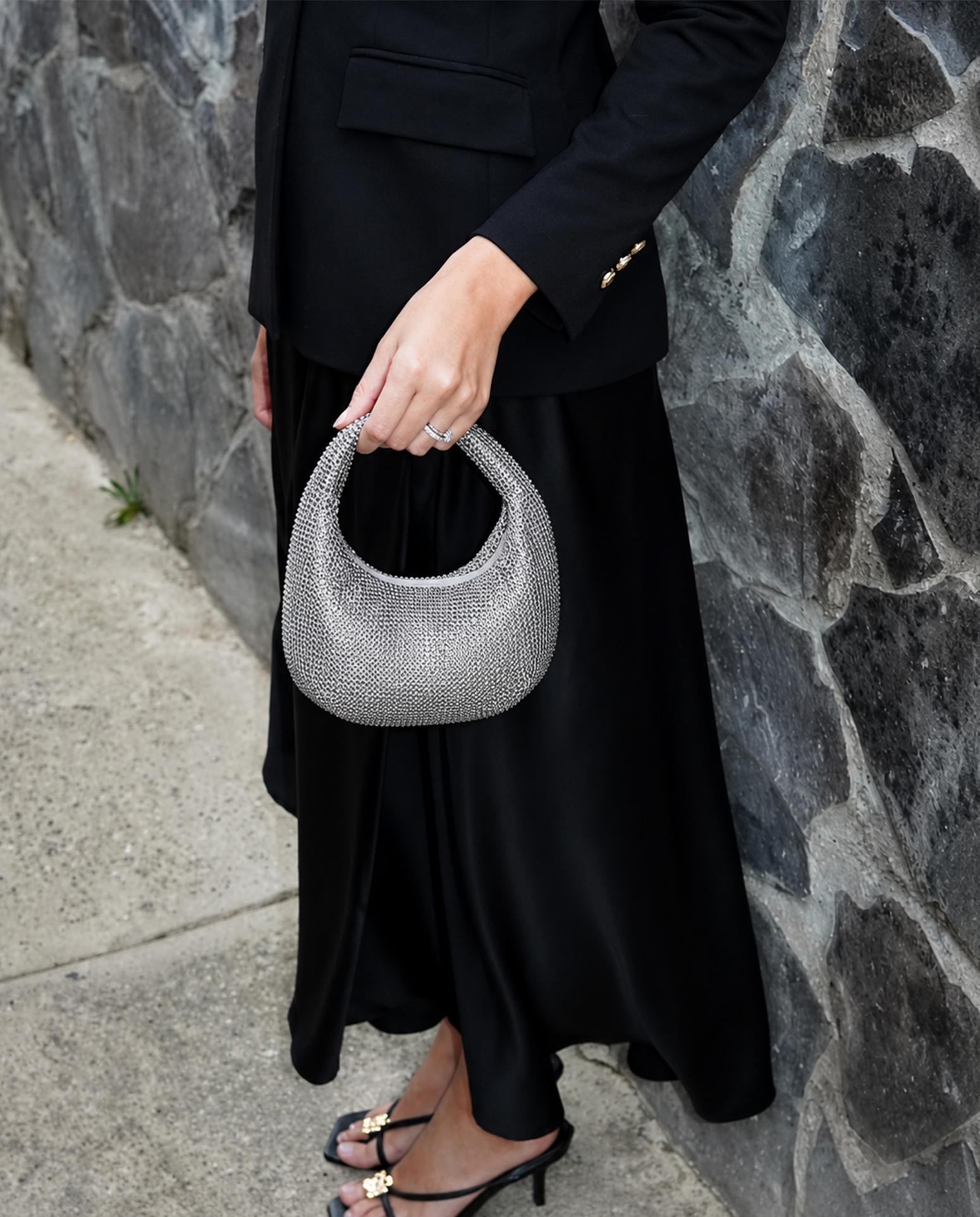 SAC STRASS ARGENT