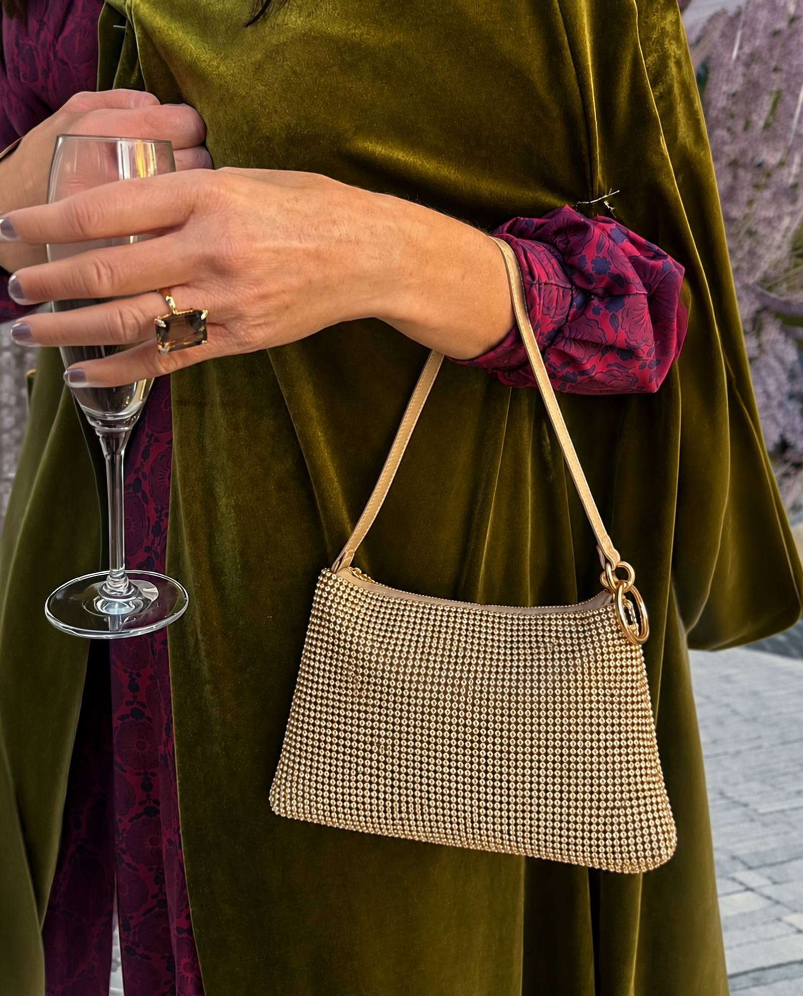 BAGUETTE STRASS ORO