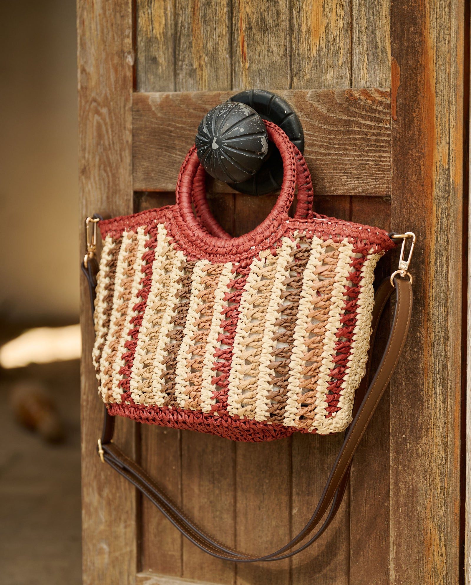 TOTE RAFIA TEJA