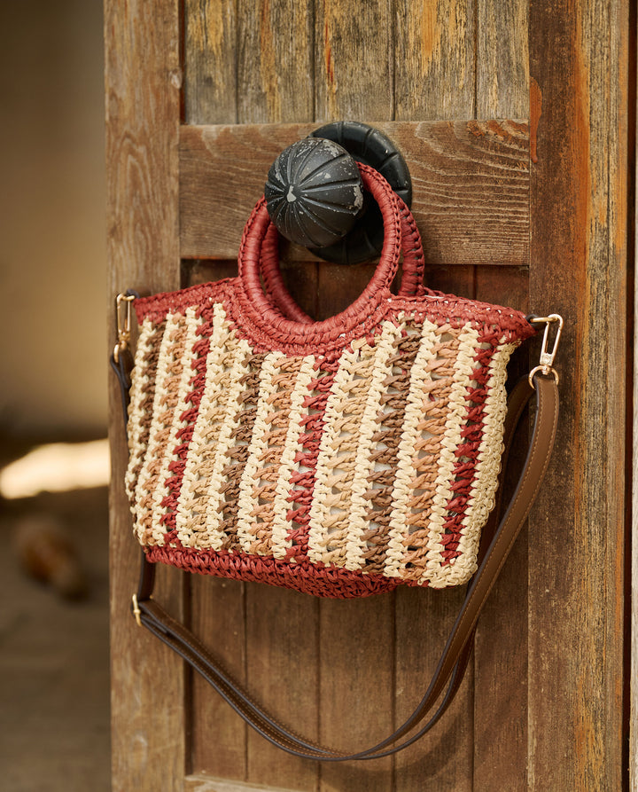 TOTE RAFIA TEJA