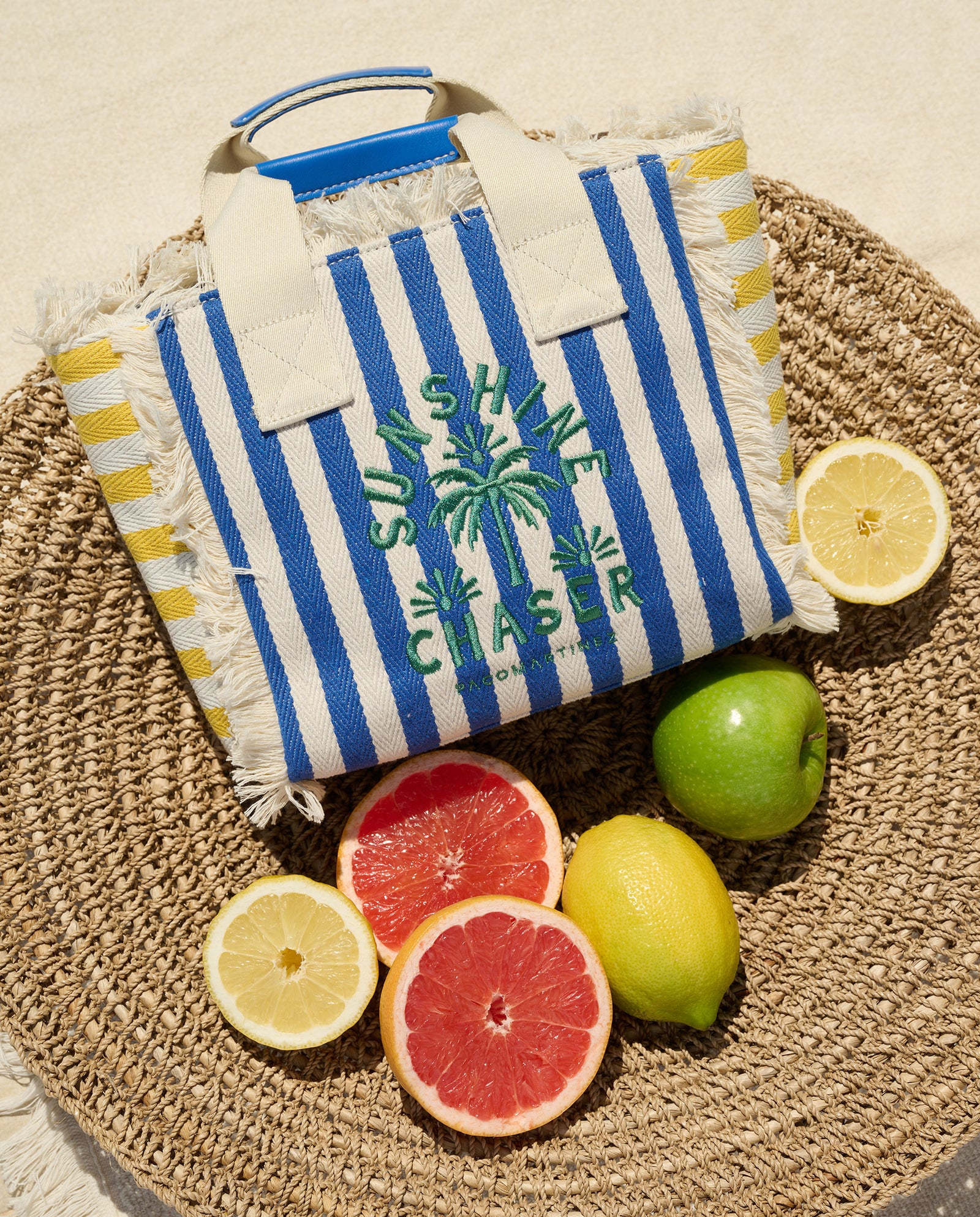 BOLSO RAYAS AZUL