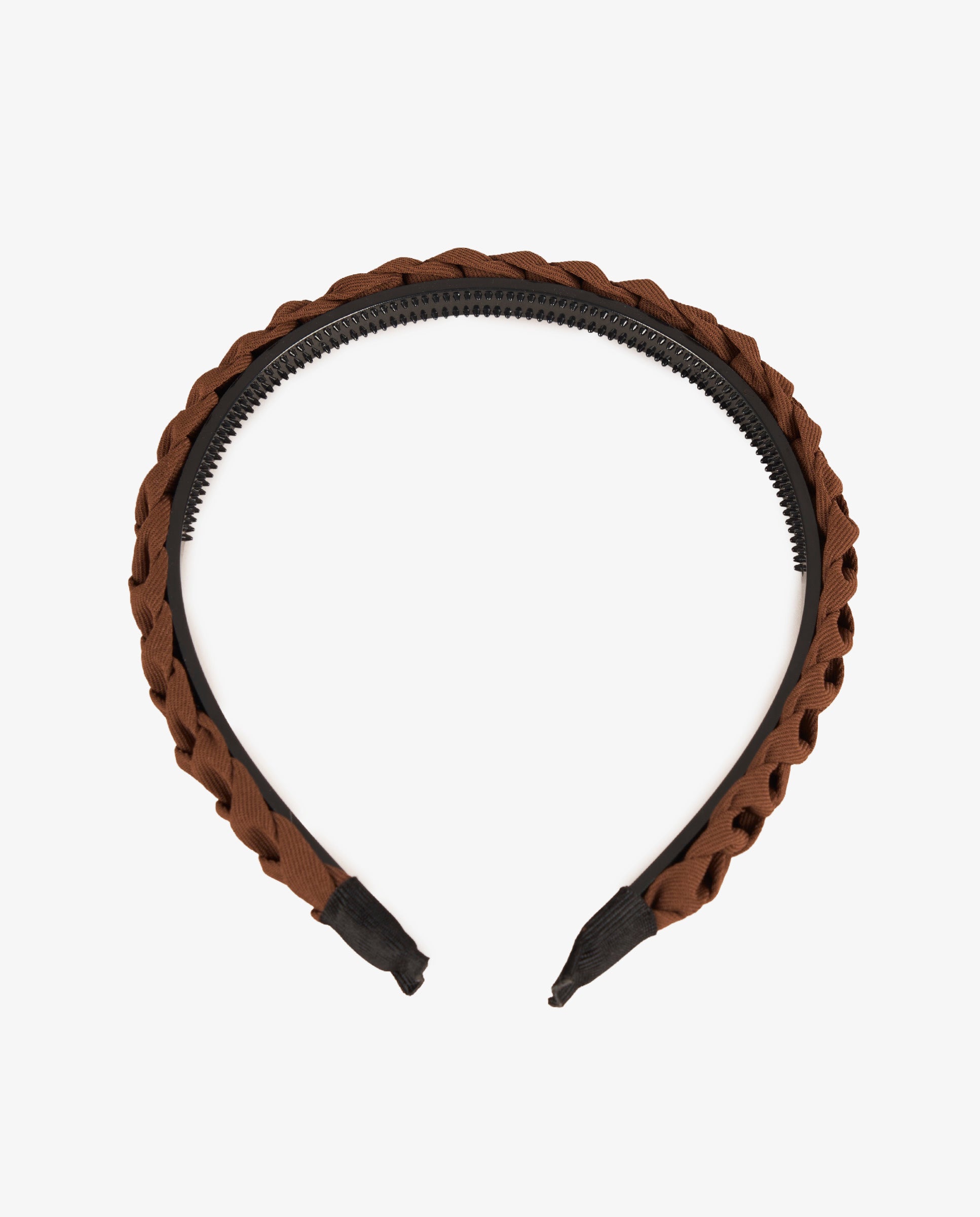 DIADEMA TRENZADO MARRÓN